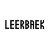 sort LEERBAEK logo med transparent baggrund